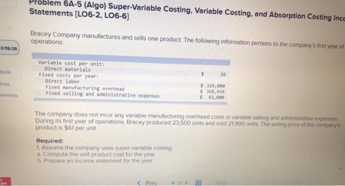  ct.mheducatio... Q* Help Save & Exl Check Problem 6-22 (Algo) Variable