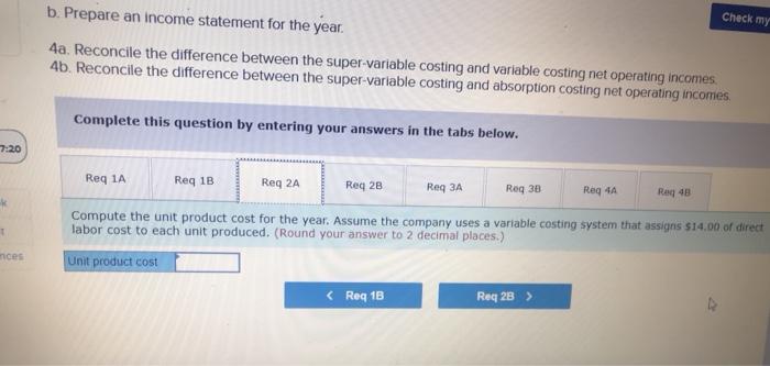 Variable costs per unit: Direct materials Direct labor kipped Variable manufacturing overhead