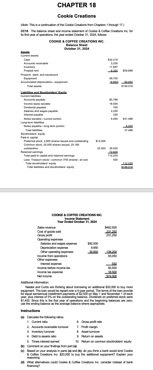  CHAPTER 18 Cookie Creations (Note: This is a continuation of the