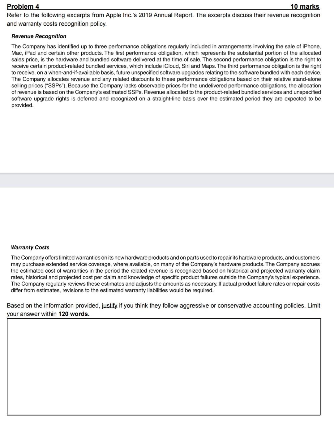 subject :assignment give me the answer Problem 4 10 marks Refer to