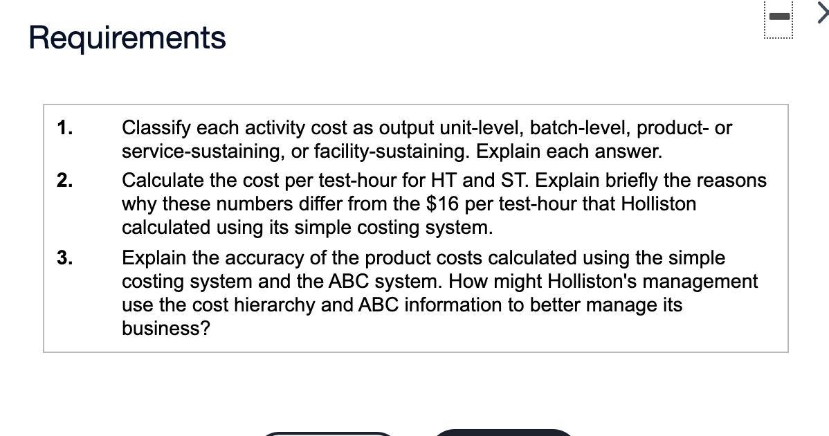 on materials and operates at capacity. Under its current simple costing system,