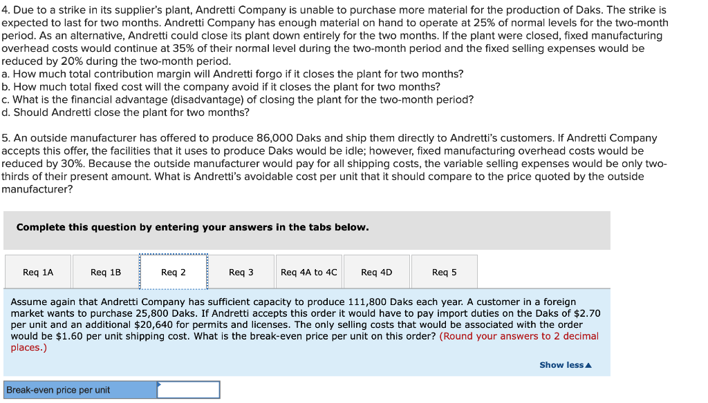 cost per unit that it should compare to the price quoted by