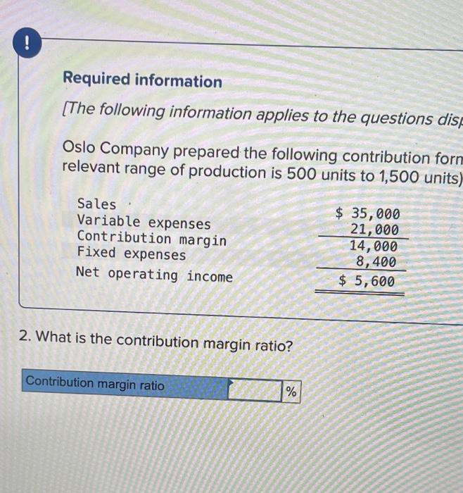 information applies to the questions displayed below.) Oslo Company prepared the following