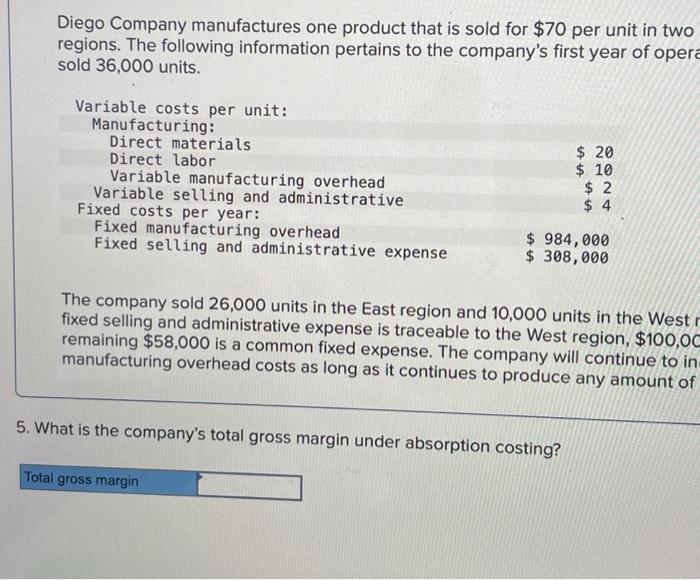 of operations in which it produced 41,000 units and sold 36,000 units
