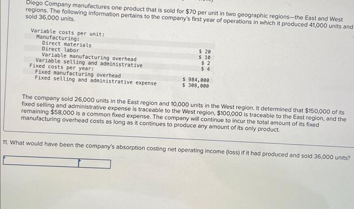 fixed selling and administrative expense is traceable to the West region, $100,000