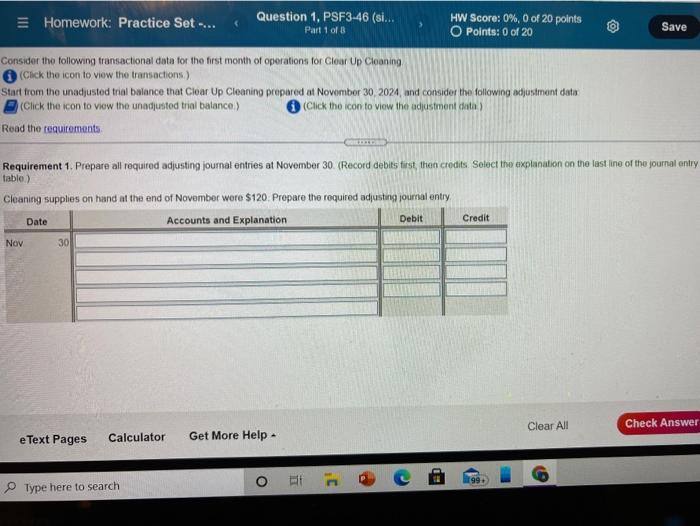  Save = Homework: Practice Set .... Question 1, PSF3-46 (si... HW
