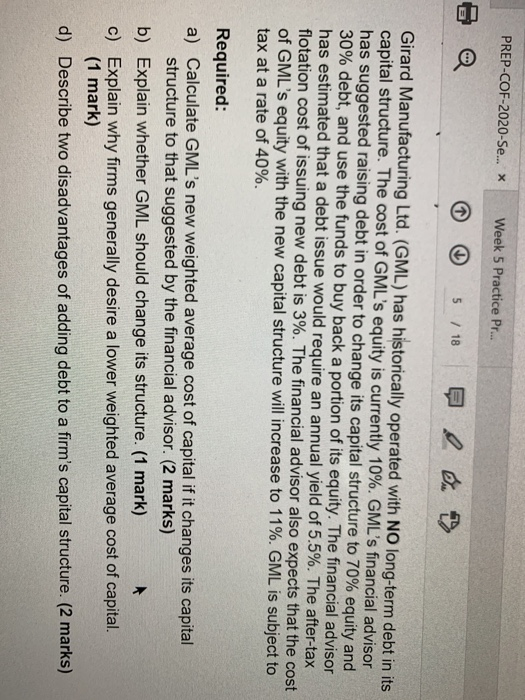  PREP-COF-2020-Se... X Week 5 Practice Pr... 5 / 18 en =