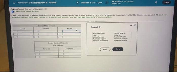  = Homework: Ch 2 Homework B - Graded Question 2 EF2-11