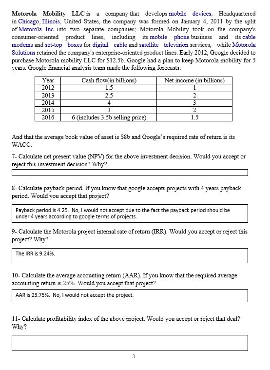 Please help solve #7 and #11, using excel, show equations. Thank you!