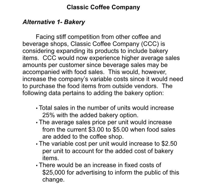 one or two. Comparing the calculations from alternative 1 and alternative 2