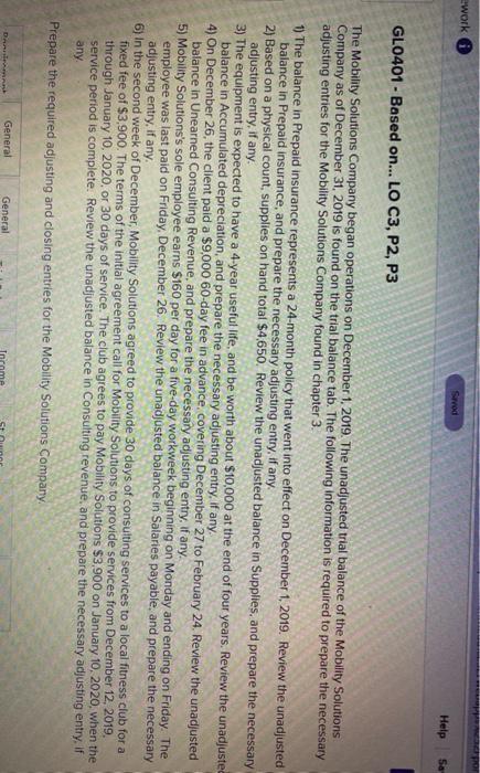  work Sod Help 5a GL0401 - Based on... LO C3, P2,