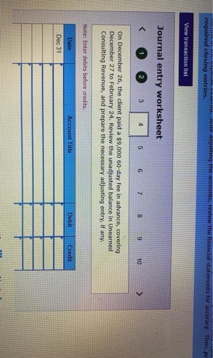 required to prepare the necessary adjusting entries for the Mobility Solutions Company