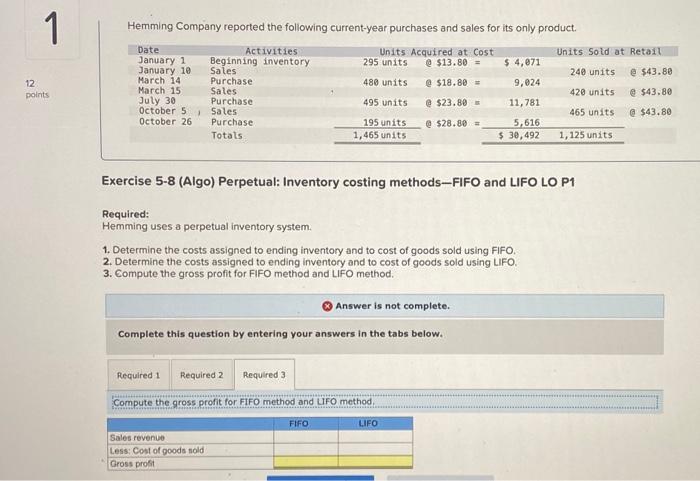 Units sold at Retail January 1 Beginning inventory 295 units @ $13.80