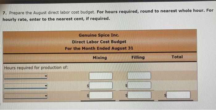 case. The January direct materials, direct labor, and factory overhead costs are