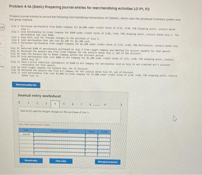 Purchased merchandise from Boden Company for 34 er under credit tans of