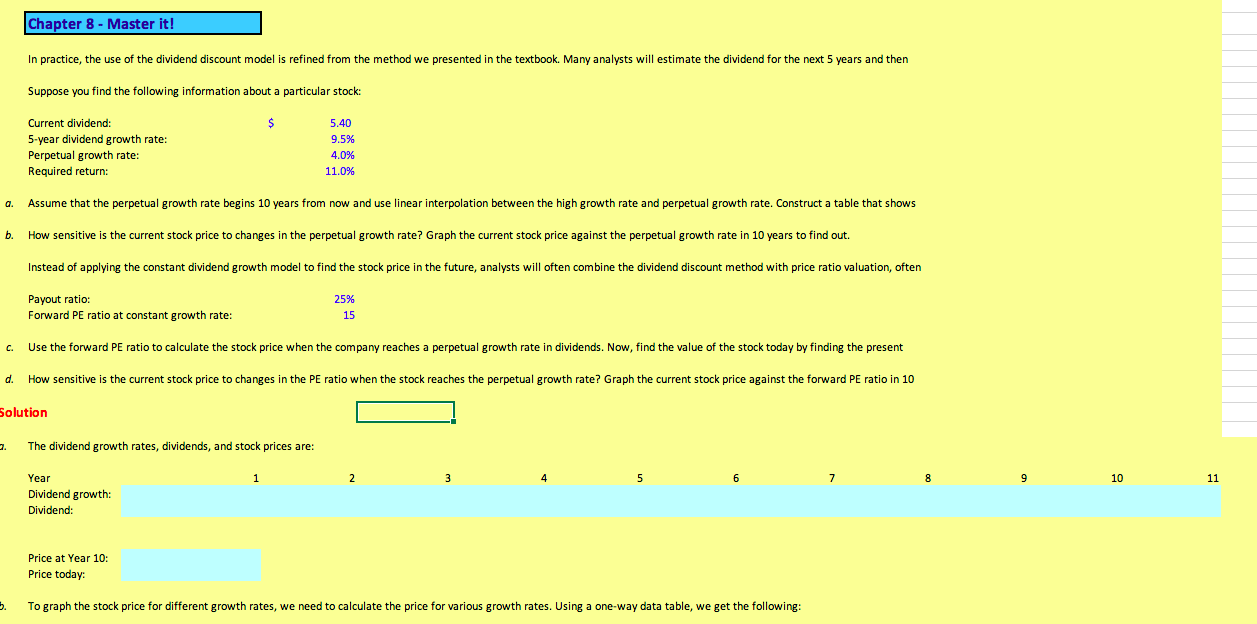 Please solve a,b,c, and d Chapter 8 - Master it! In practice,