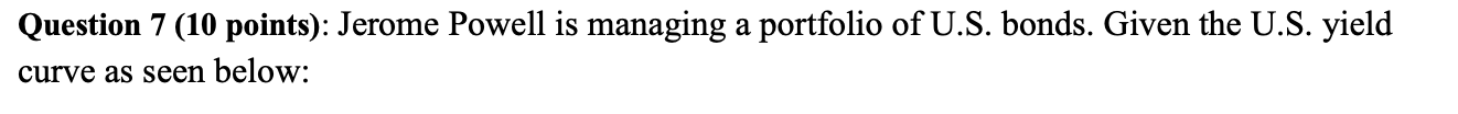 Question 7 (10 points): Jerome Powell is managing a portfolio of