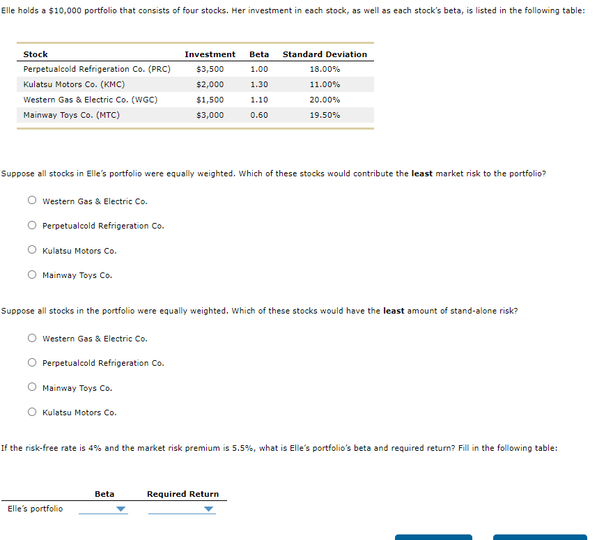  Options for The last Question Beta- 0.8118 | 0.6399 | 1.4325