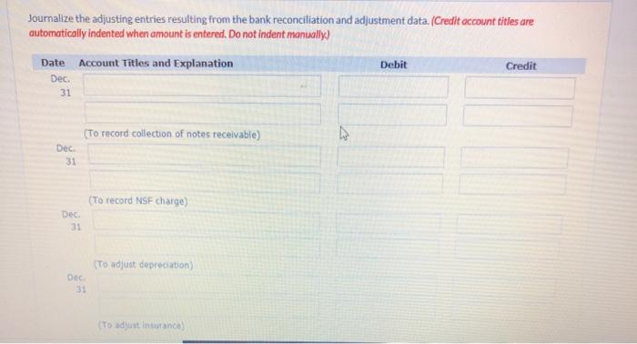date. 1 The statement from Jackson County Bank on December 31 showed