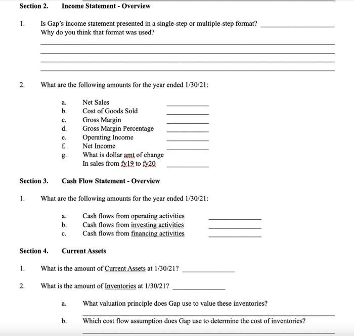 amounts at 1/30/21: a. b. c. Total Assets Total Liabilities Total Owner's