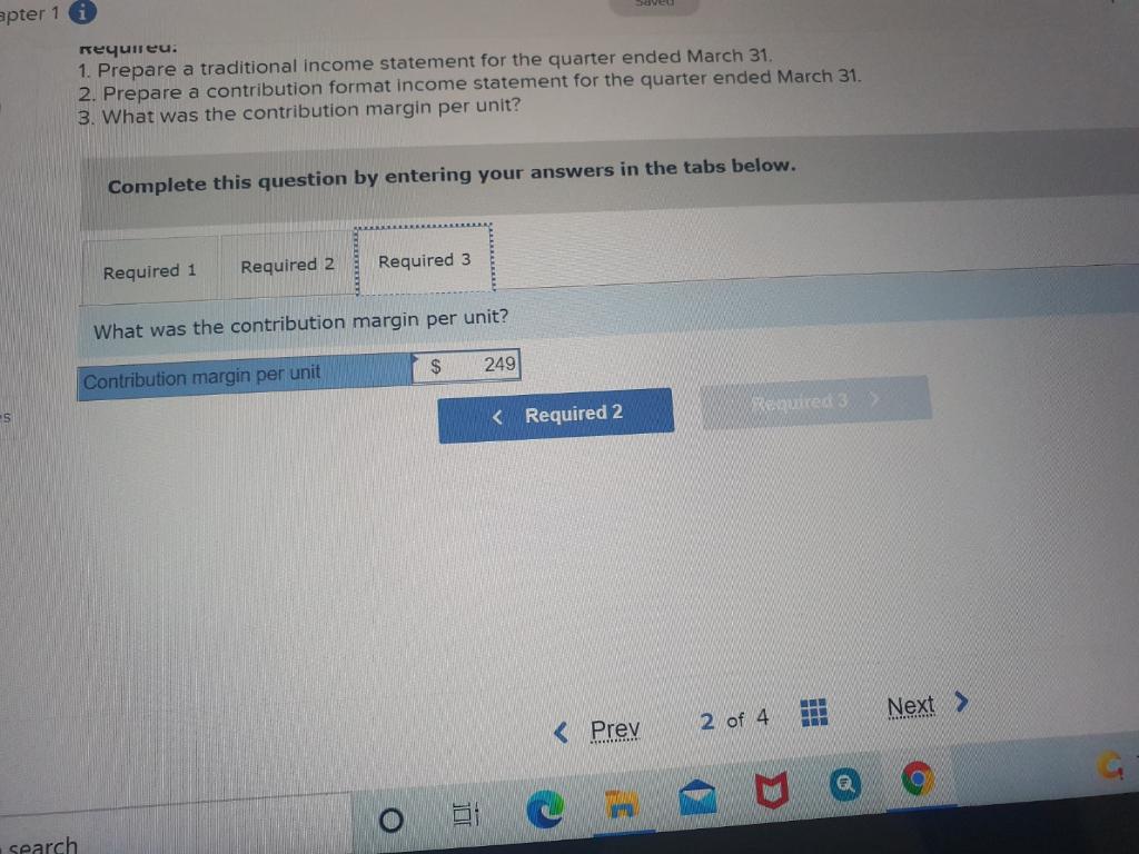 for the quarter ended March 31: Sales Selling price per pair of