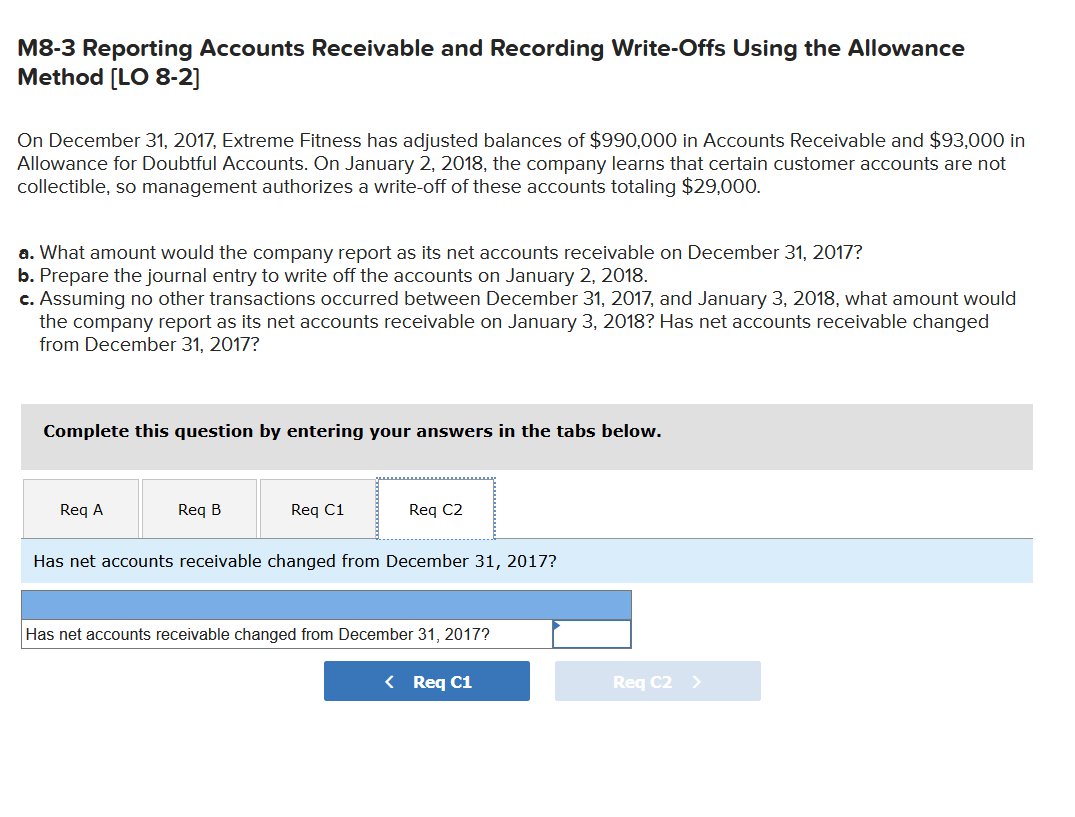 M8-3 Reporting Accounts Receivable and Recording Write-Offs Using the Allowance Method