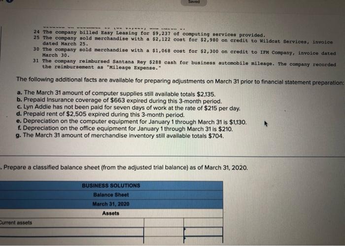 grown. To accommodate the growth, the accounting system is modified to set