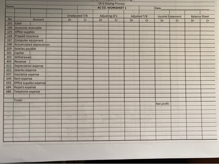 Adjusting Journal Entries Step 6 Prepare the Adjusted Trial Balance Step 7
