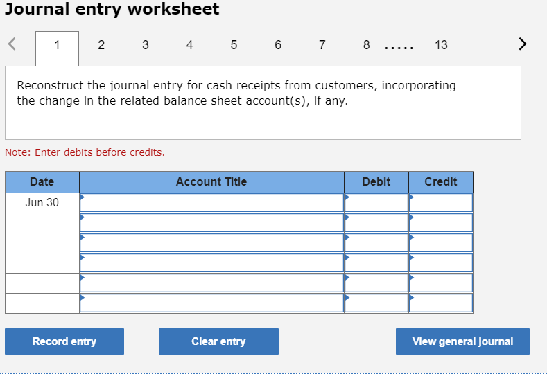 GL1201 - Based on Exercise 12-11 LO P2, P3, A1 Use the