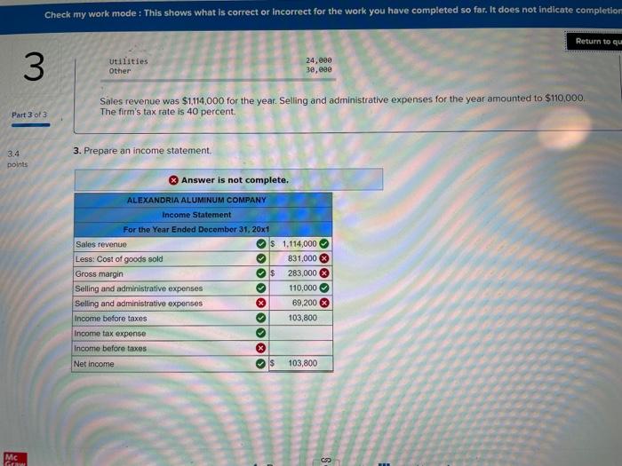 work mode : This shows what is correct or incorrect for the
