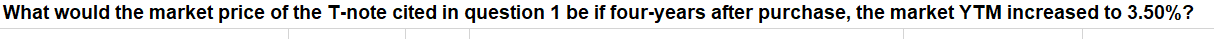 coupon rate (compounded semi-annually) and the current market Yield to Maturity (YTM)
