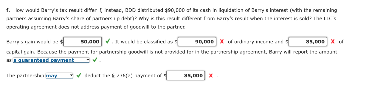 that has three equal general partners. One of them, Barry Evans, sells