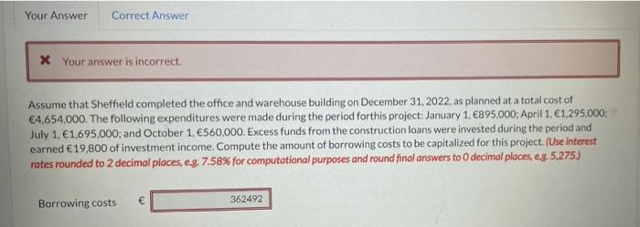 warehouse building for its own use at an estimated cost of 4,380,000