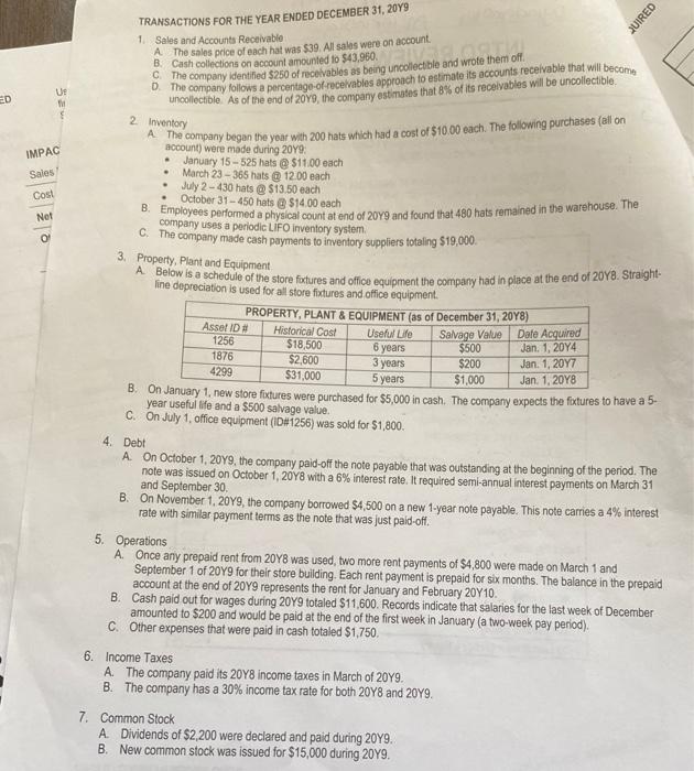  the question is from inrermediate accounting, what is the additional informaion