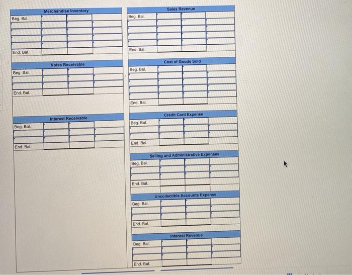required A T accounts fourth pic is required A inc stmt fifth