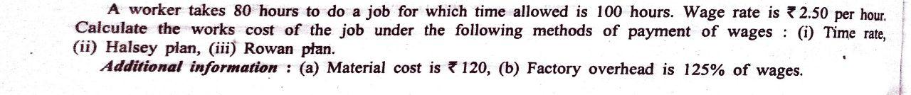 A worker takes 80 hours to do a job for which