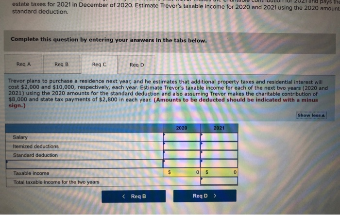 who is a cash-method, calendar-year taxpayer. For each of the next two