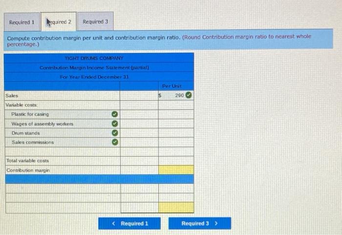 4,400 drum sets manufactured by Tight Drums Company for the year ended