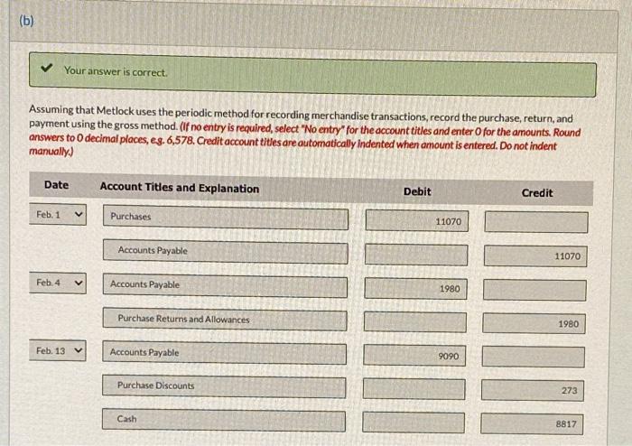 of merchandise on February 1, 2020, subject to a trade discount of