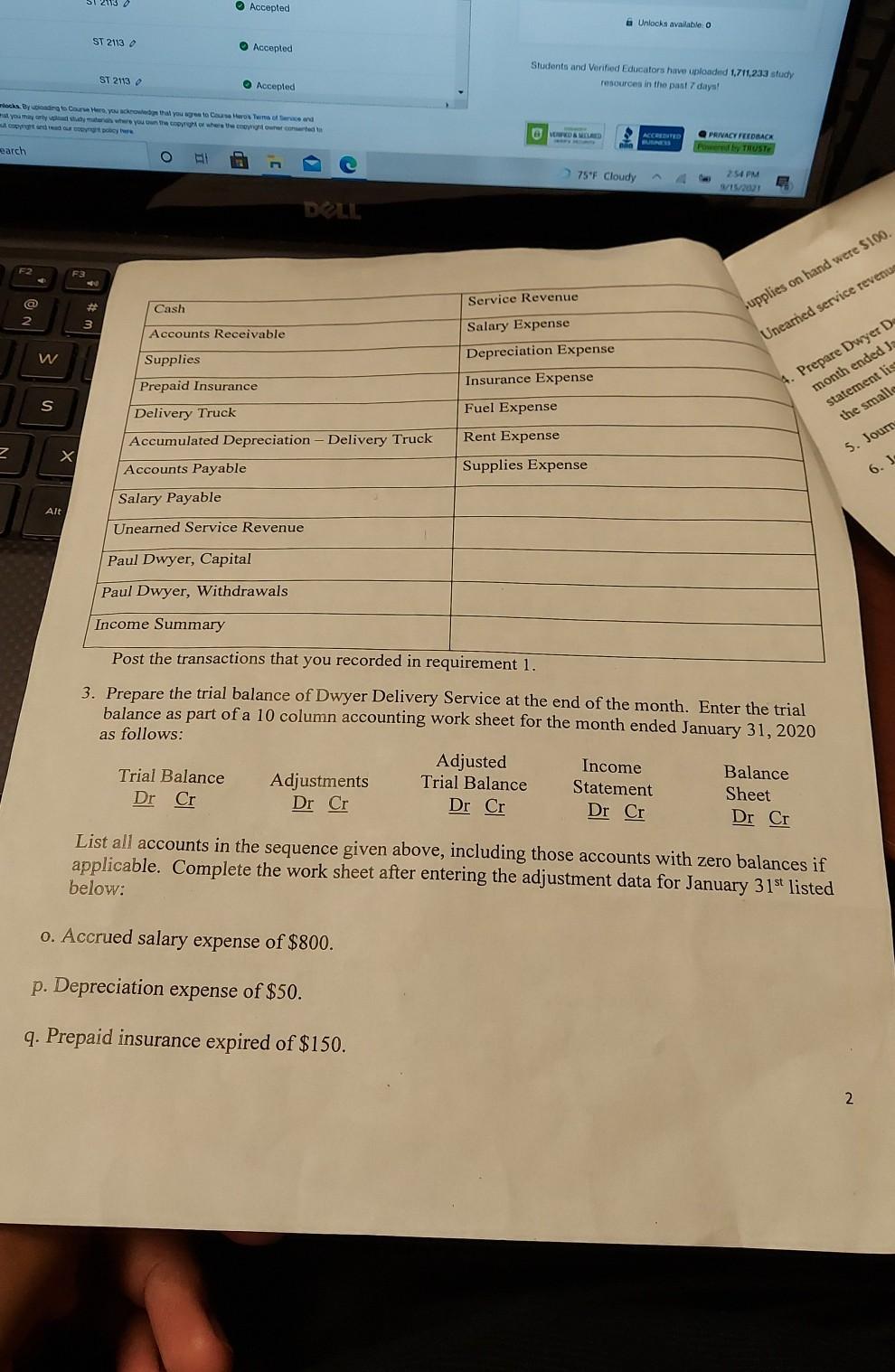 Owners Equity F2 q/15 @ ACC 3023: Intermediate Accounting I - Accounting
