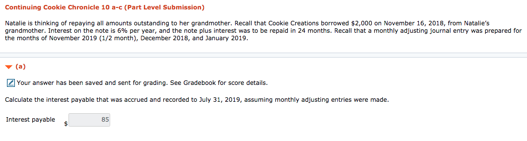 Continuing Cookie Chronicle 10 a-c (Part Level Submission) Natalie is thinking