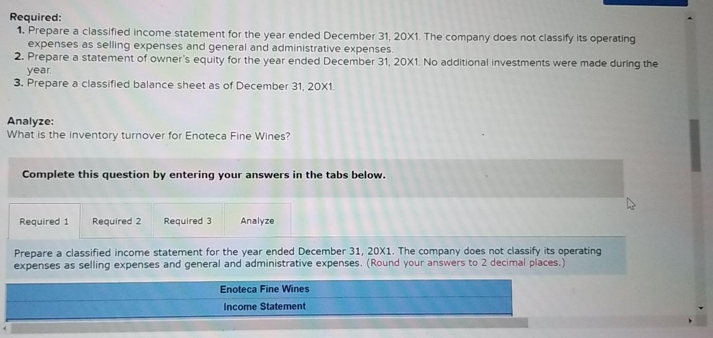 you Problem 13.3A (Static) Preparing classified financial statements. LO 13-1, 13-2, 13-3