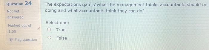 inventory on Cash will include a Not yet answered Marked out of