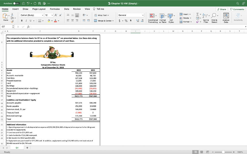 With the numbers and information provided please complete the Statement of