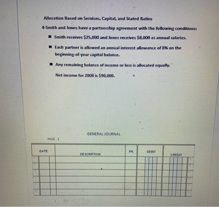is $110,000 GENERAL JOURNAL DEBIT DESCRIPTION Palagliap Part II PARNERSHIP PROBLEMS (CHAPTER