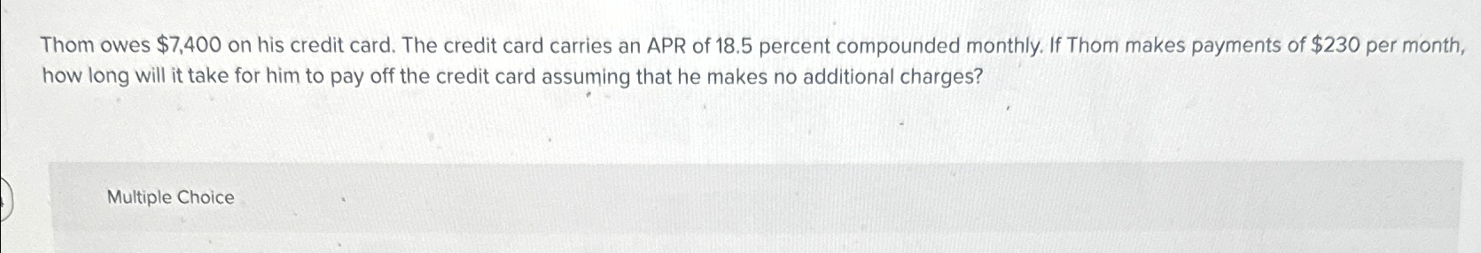  how long will it take for him to pay off the