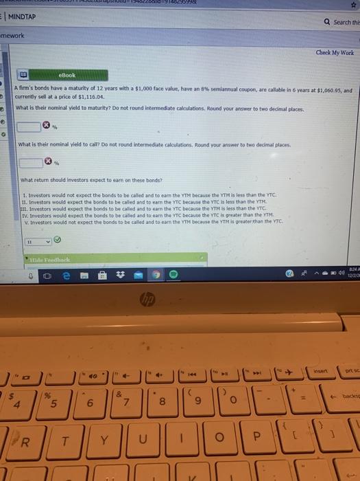  MINDTAP Q Search this mework Check My Work eBook A firm's