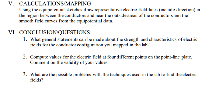  For part V. Calculating/Mapping, draw on the sketch that is provided.