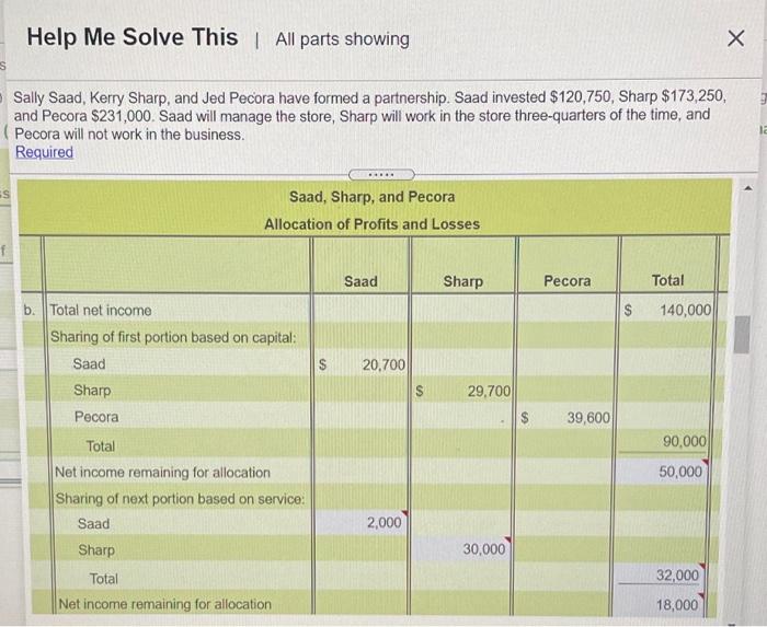 the following plans: a. Net loss is $78,500, and the partnership agreement