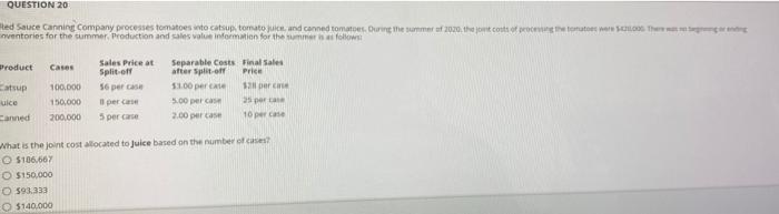  please answer this connected problem . thank you QUESTION 20 ed